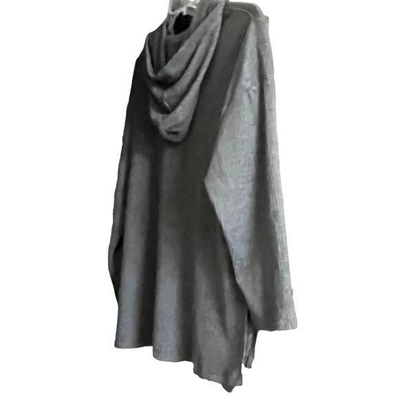 OLD NAVY LONG SLV PULL-OVER RIBBED KNIT SWEATER HOODIE, WOMENS, L, GREY-BUTTONS - Picture 5 of 10